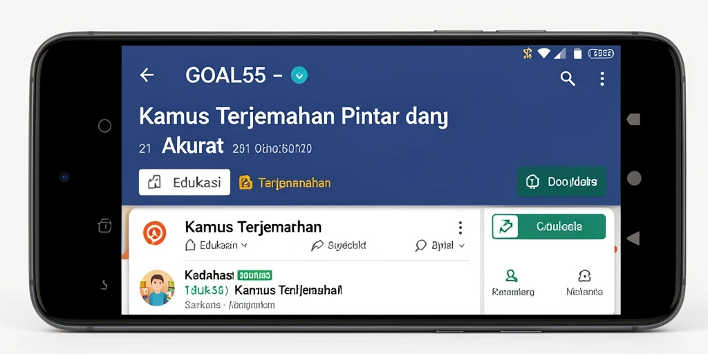Tampilan antarmuka GOAL55 yang bersih dan fungsional.