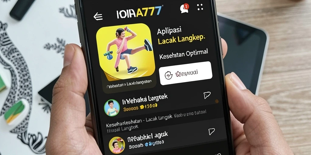 Tampilan antarmuka aplikasi IYA777 yang intuitif dan interaktif.