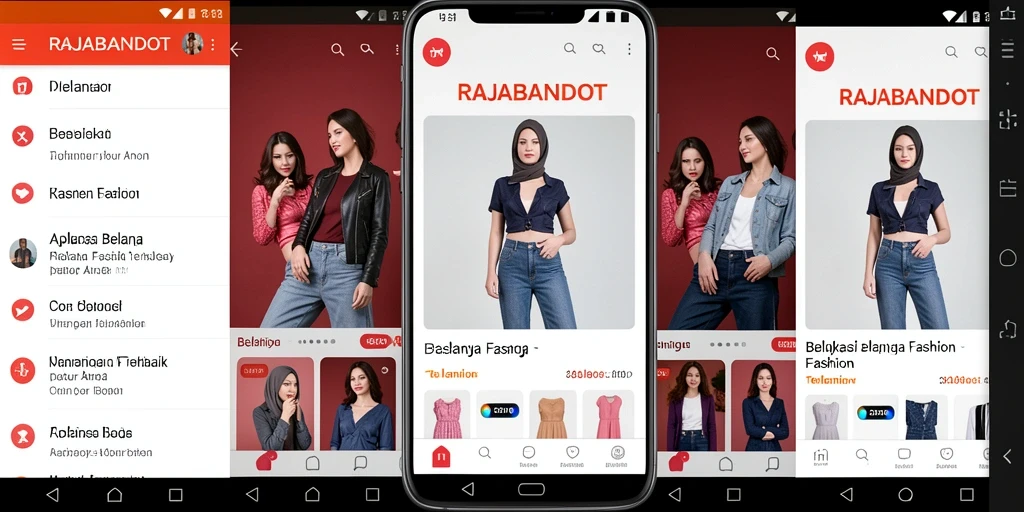 Tampilan antarmuka aplikasi RAJABANDOT yang menarik dan mudah digunakan.