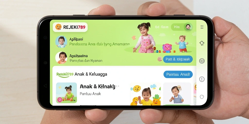 Tampilan antarmuka aplikasi REJEKI789 untuk memantau anak dengan mudah.