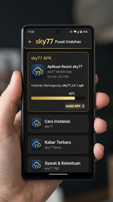 Tampilan halaman APK sky77