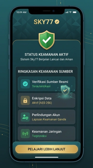 Tampilan kanal resmi sky77